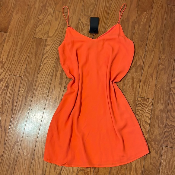 NWT - Coral Spaghetti Strap Mini Dress by Blaque Label/ Size Small - Picture 1 of 11
